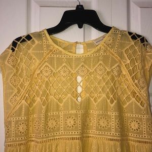 Mid length yellow summer dress